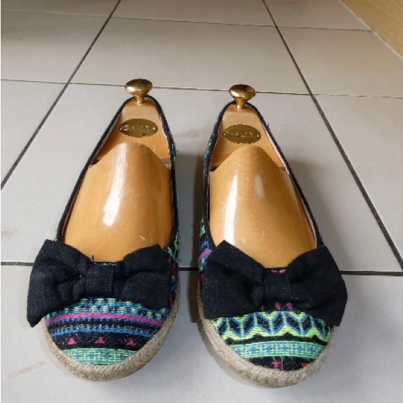 *DUNE HEAD OVER HEELS* Ladies CANVAS ESPADRILLE BALLET FLATS Multi UK6 RRP£45 - Picture 5 of 13